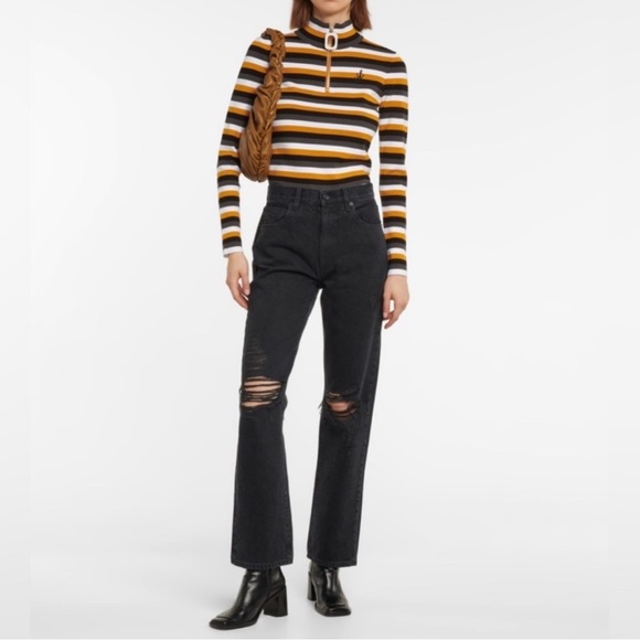 SLVRLAKE Denim - SLVRLAKE‎ London Jeans Women's Size 26 Straight Leg Distressed Black